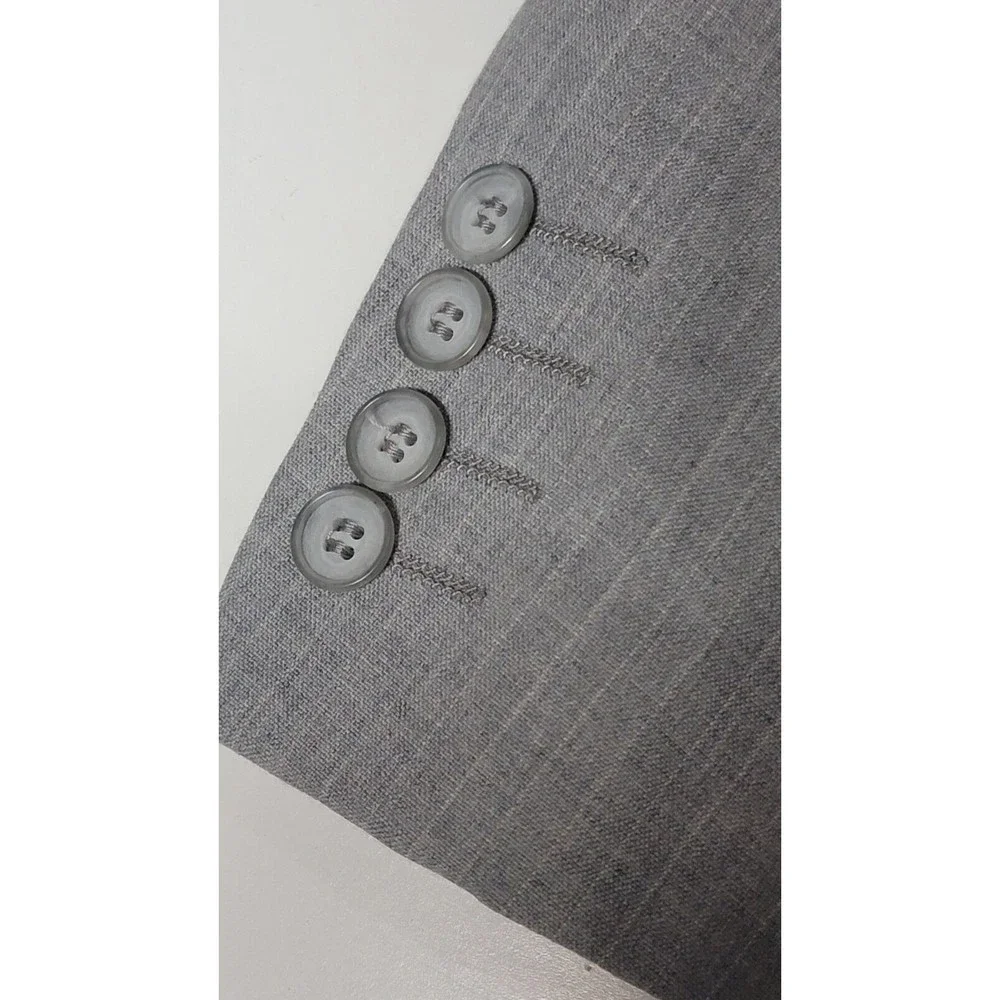 Yves Saint Laurent YSL Made in France Vintage Wool‎ Jacket in Gray Size 39 R